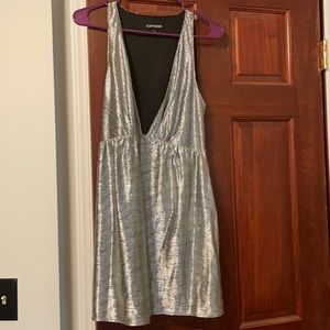 Silver mini dress